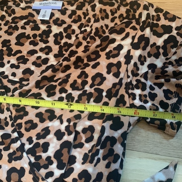 MOTHERHOOD Maternity Leopard Print High Low Flowy Nursing Wrap Dress Women’s M - Picture 11 of 15